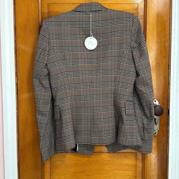 A. Garfield Classic Plaid One Button Women’s Blazer Jacket Size 4 - Picture 6 of 8